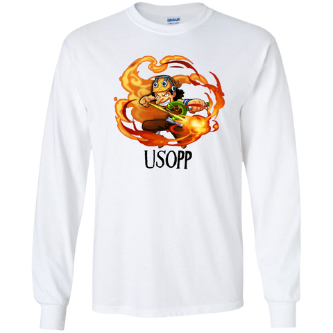 Usopp One Piece Usopp G240 Gildan LS Ultra Cotton T-Shirt