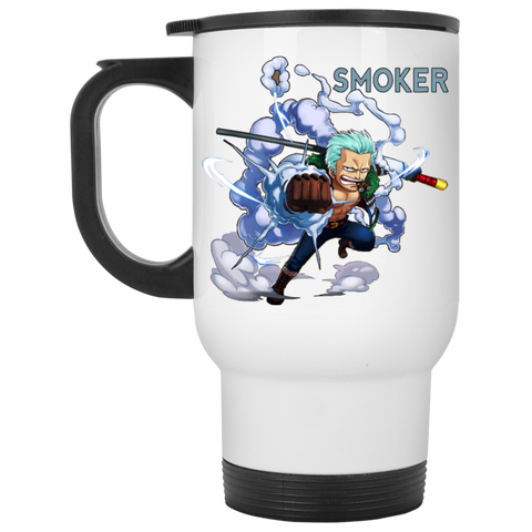 The White Hunter Smoker One Piece Coffee Mug Cup Gift White Travel Mug