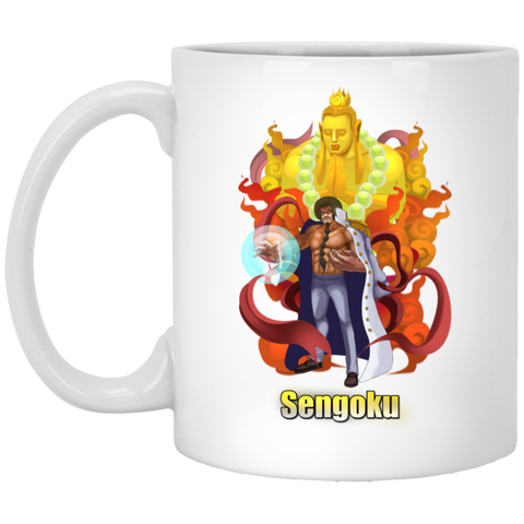Buddha Sengoku One Piece Coffee Mug Cup Gift 02 11 oz. White Mug