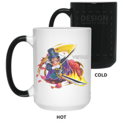 Flower Sword Vista One Piece Coffee Mug Cup Gift 15 oz. Color Changing Mug