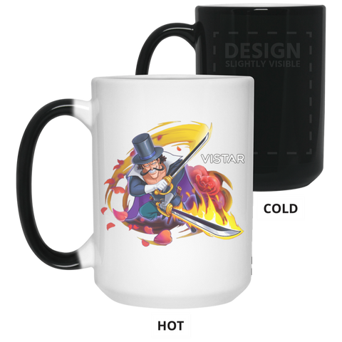 Flower Sword Vista One Piece Coffee Mug Cup Gift 15 oz. Color Changing Mug